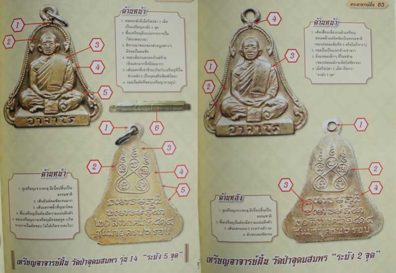 หนังสือ พระอาจารย์ฝั้น อาจาโร + หลวงปู่ดุลย์ ประวัติ+ชี้ตำหนิ+รุ่นยอดนิยม พิมพ์สีทุกหน้า126หน้า 