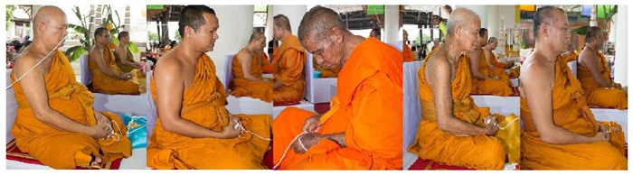 ๑๑๑ หลวงปู่ทวด เนื้อผงว่าน พิมพ์รูปไข่ รุ่น1 วัดวชิรธรรมาราม(พุทธอุทยานมหาราช) เลข 4758 ๑๑๑