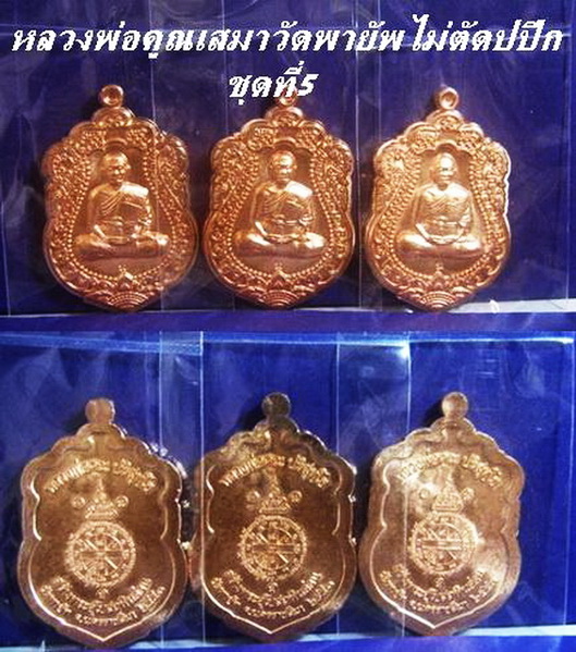 หลวงพ่อคูณเสมาวัดพายัพเนื้อทองแดง3เหรียญไม่ตักปีก