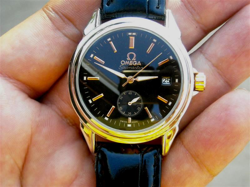 OMEGA Seamaster ตัวเรือน-ตัวหลักทองชมพู หน้าปัดดำสวย เคาะเดียวครับ