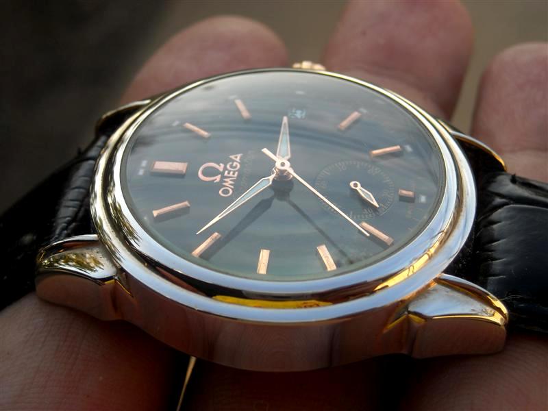 OMEGA Seamaster ตัวเรือน-ตัวหลักทองชมพู หน้าปัดดำสวย เคาะเดียวครับ