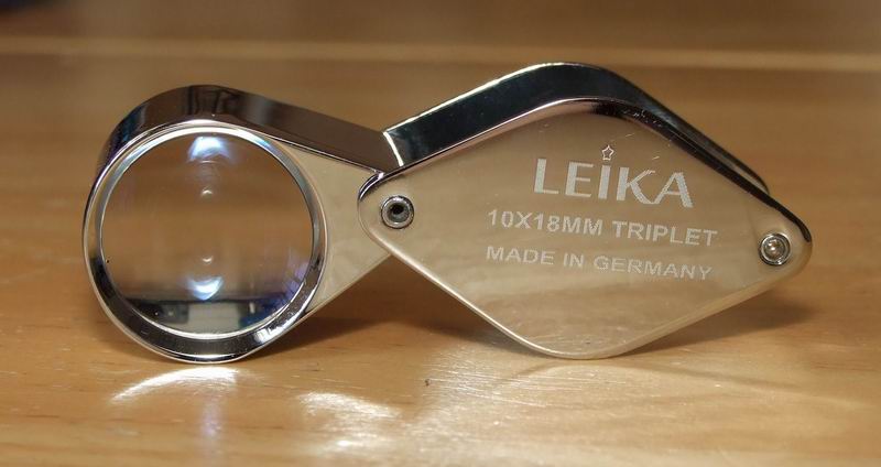 กล้องส่องพระ LEIKA 10X 18MM GERMANY ทรงเปียกปูน บอดี้สีเงิน สวย ๆ