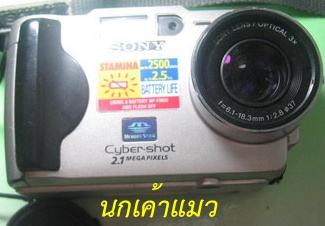 อีกครั้งค่ะเคาะเดียวค่ะกล้องดิจิตอล sony cybershot zoom 6X 2.1megapixels 