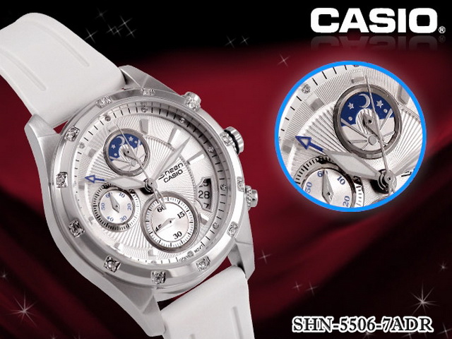 นาฬิกาข้อมือสุภาพสตรี Casio Sheen รุ่น SHN-5506 , SHN-5506-7ADRถุกกว่าshop (เคาะเดียว)