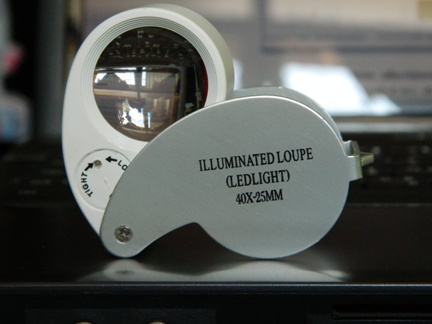 เคาะเดียวครับ @@@ กล้องส่องพระ ILLUMINATED LOUPE (LEDLIGHT) 40x-25MM มีไฟLED 2 ดวง