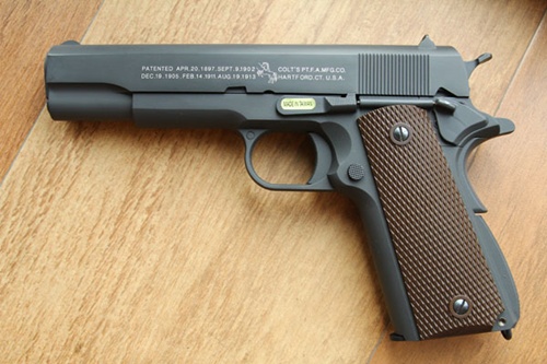 BB GUN รุ่น Colt M1911A1 สีดำโลหะทั้งกระบอก ของ WE ไต้หวัน เสียภาษีถูกต้องตามกฏหมาย