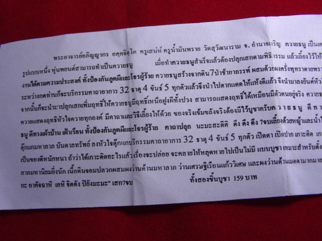 "จ่าสันต์" แดงเคาะเดียว/ควายธนู ตุ๊กแกมหาลาภ พระอาจารย์อภิญญากร วัดสุวัฒนาราม อำนาจเจริญ 