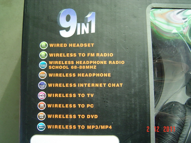 หูฟังWireless Headphoneไร้สาย 9 in 1 ของใหม่100% เคาะเดียว300