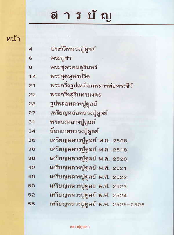 หนังสือ ชีวะประวัติและวัตถุมงคลยอดนิยม หลวงปู่ดูลย์ วัดบูรพาราม จ.สุรินทร์ 