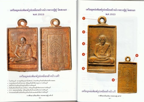 หนังสือหลวงปู่ดู่ พรหมปญฺโญ วัดสะแก อยุธยา (การศึกษาเปรียบเทียบพระเก๊ - แท้) 4 สี ทั้งเล่ม 