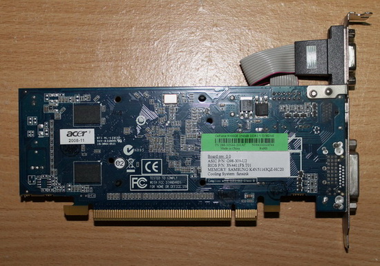 การ์ดจอ GeForce 9300 GE 256 MB DDR2 acer