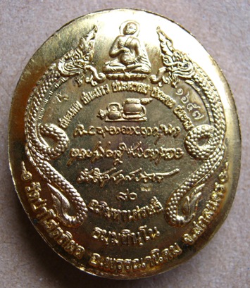 เหรียญอภิมหาเศรษฐี หลวงปู่บุญหนา ธัมมทินโน วัดป่าโสตถิผล จ.สกลนคร ปี2554