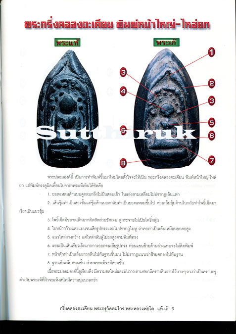 หนังสือ เปรียบเทียบพระแท้- เก๊ สุดยอดพระคงกระพันเนื้อดิน วัดตะไกร-บางกระทิง-กริ่งคลองตะเคียน