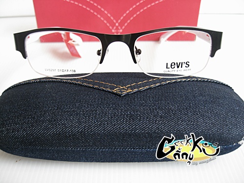 กรอบแว่น. LEVI's.... รุ่นใหม่ ทรงกรอบครึ่งสีดำ 