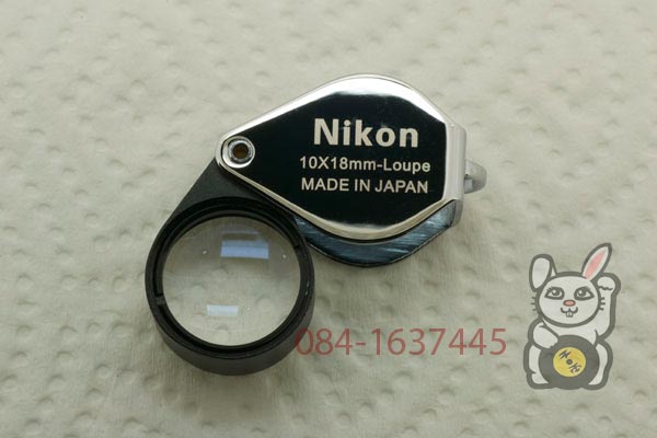 กล้องส่องพระ Nikon รุ่น FULL HD เลนย์แก้วขนาด10X 18mm. ส่องชัดใสสบายตา พกพาสะดวก บอดี้เงิน