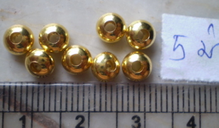 เม็ดทองแท้ 90  ขนาด 5 มิล  จำนวน 8 เม็ด  เคาะเดียว 