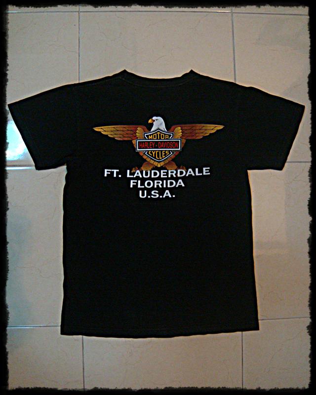 เสื้อยืดฮาร์เลย์ HARLEY DAVIDSON ผ้าร้อยแท้ๆ Made in USA เบอร์ S (Lคนไทย)