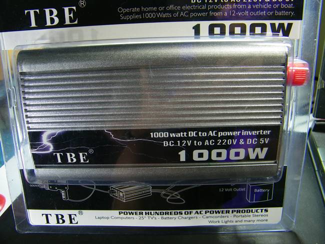 INVERTERแปลงไฟDC.12v.toAC.220v.รุ่น 1000 w. จากไฟรถ เป็นไฟบ้าน ไม่ง้อเครื่้องปั่นไฟ ((ราคาพิเศษ... 