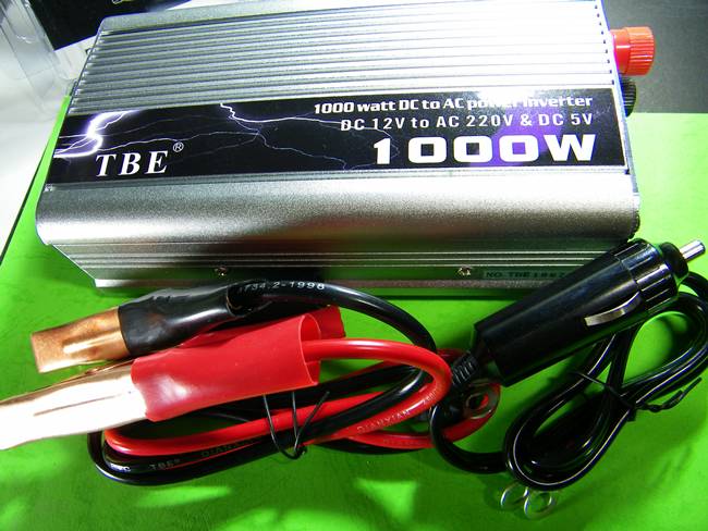 INVERTERแปลงไฟDC.12v.toAC.220v.รุ่น 1000 w. จากไฟรถ เป็นไฟบ้าน ไม่ง้อเครื่้องปั่นไฟ ((ราคาพิเศษ... 