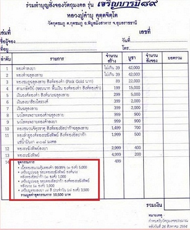 เหรียญเจริญบารมี 89  เนื้อทองขาวลงยาชมพู แยกจากชุดกรรมการ หลวงปู่คำบุ วัดกุดชมพู  สร้าง  499 องค์