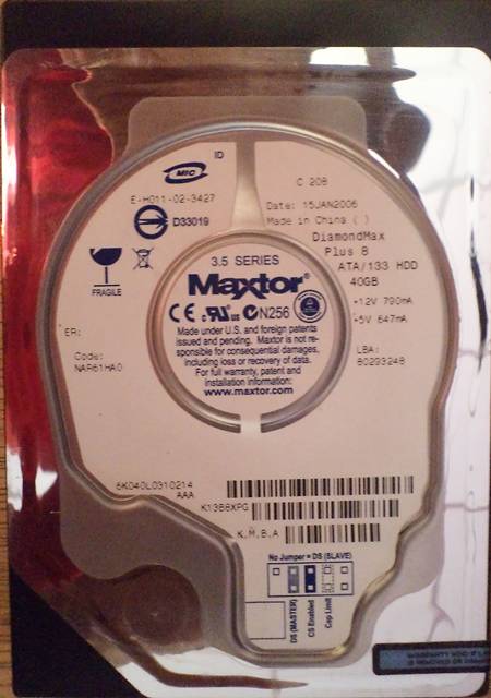 Hard Disk  40GB  IDE (Maxtor) มือสอง รับประกัน1เดือน 