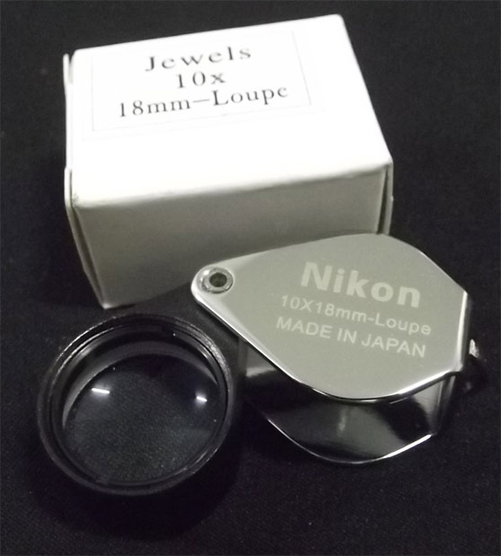  เลนส์ดีมากNikon หน้าเลนส์กว้าง18mmส่องสบาย เลนส์ 2ชั้นแบบdoublet Nikon Jewels Loupe  