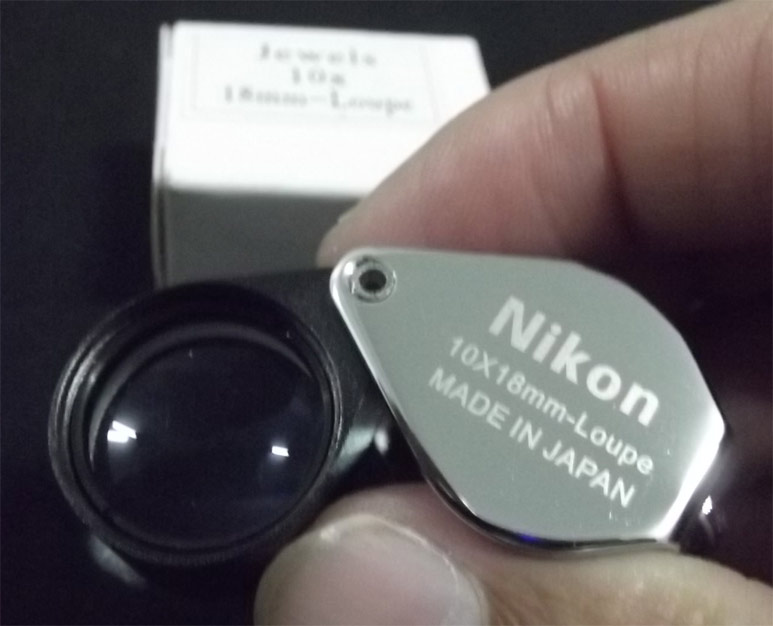  เลนส์ดีมากNikon หน้าเลนส์กว้าง18mmส่องสบาย เลนส์ 2ชั้นแบบdoublet Nikon Jewels Loupe  