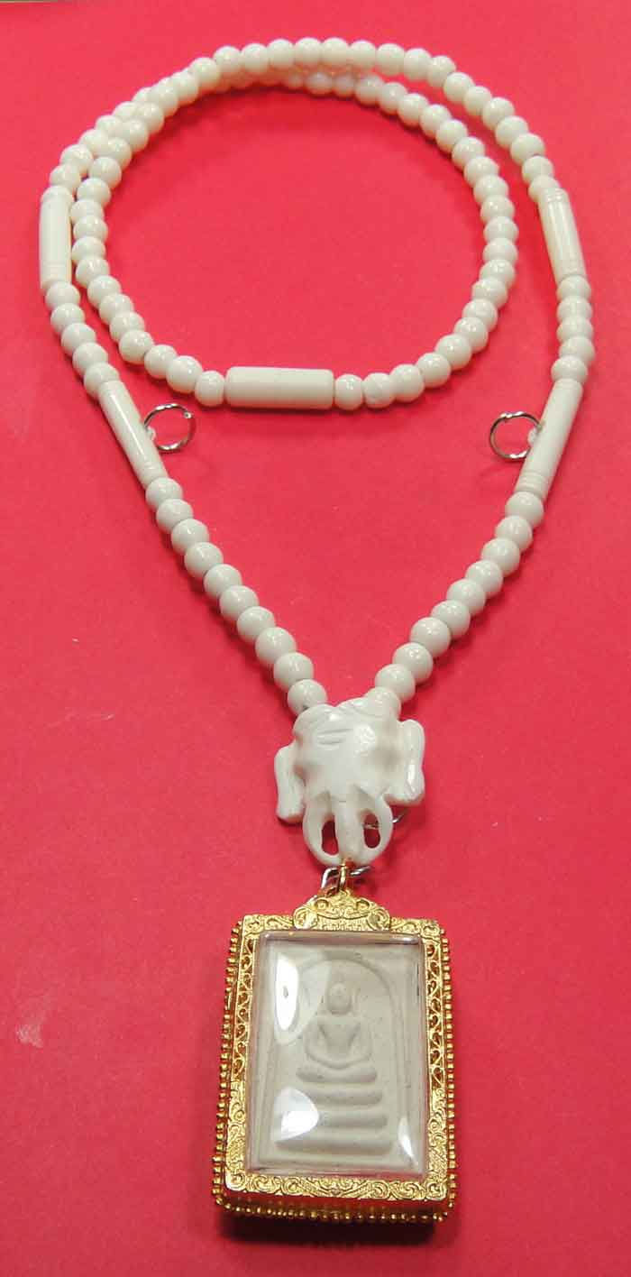 สร้อยลูกประคำกระดูกช้าง สำหรับแขวนพระ ยาว 26 นิ้ว สวยจี๊ดๆๆ ( Elephant Bone Buddhist Prayer Beads Ma