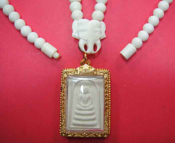 สร้อยลูกประคำกระดูกช้าง สำหรับแขวนพระ ยาว 26 นิ้ว สวยจี๊ดๆๆ ( Elephant Bone Buddhist Prayer Beads Ma