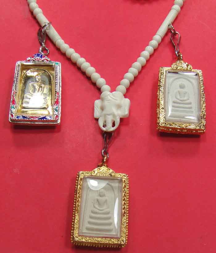 สร้อยลูกประคำกระดูกช้าง ( Elephant Bone Buddhist Prayer Beads Mala Necklace)