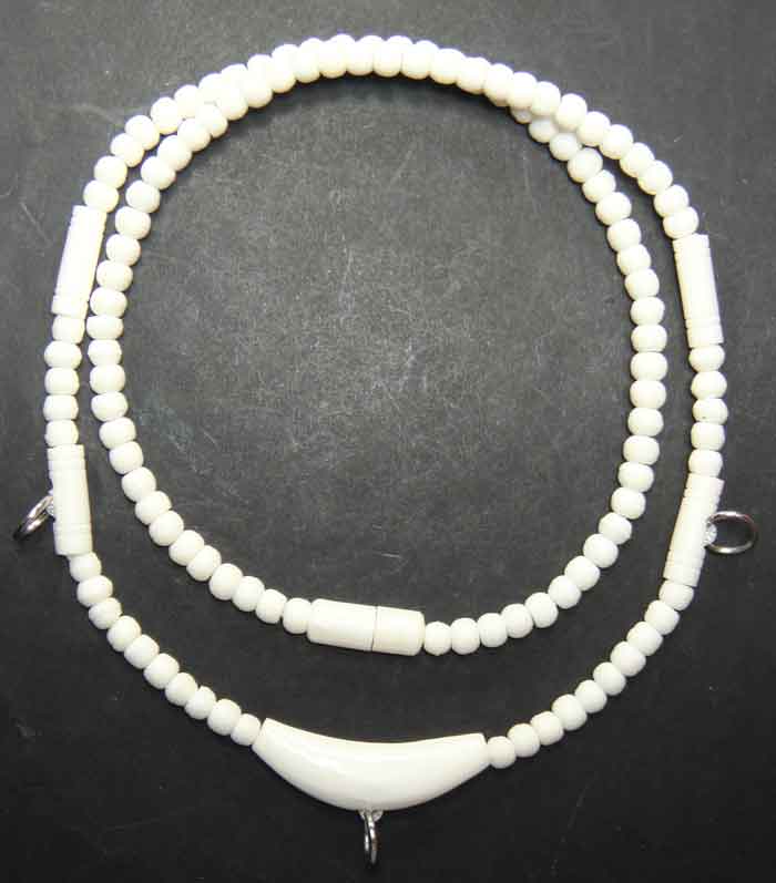 สร้อยลูกประคำกระดูกช้างสุภาพบุรุษ/สุภาพสตรี ( Elephant Bone Buddhist Prayer Beads Mala Necklace)