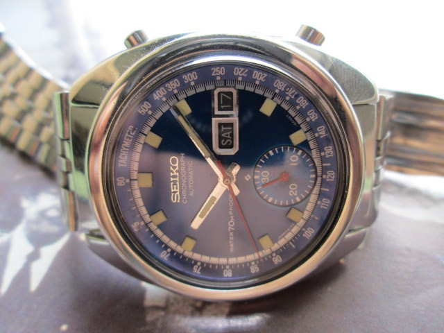 นาฬิกา SEIKO โครโนกราฟ TACHYMETER / water 70 m proof / automatic เคาะเดียว