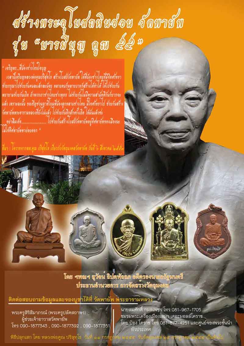 เหรียญไข่ครึ่งองค์หลวงพ่อคูณหมายเลข9364เนื้อทองเเดงผิวไฟ รุ่นบารมีบุญคูณ๕๕ ออกวัดพายับ ปี55