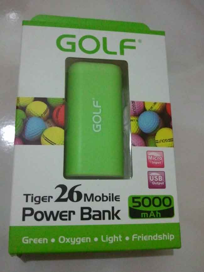 แบตเตอรี่สำรองพกพา ยี่ห้อ GOLF 5,000 mAh ของใหม่ยังไม่ได้ใช้