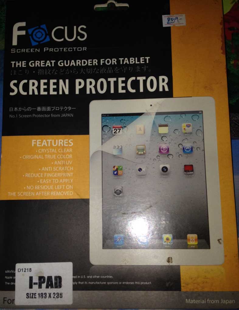 ลดล้าง สต๊อค ขาย film Ipad 1   ป้องกันลายนิ้วมือ  แบบใส