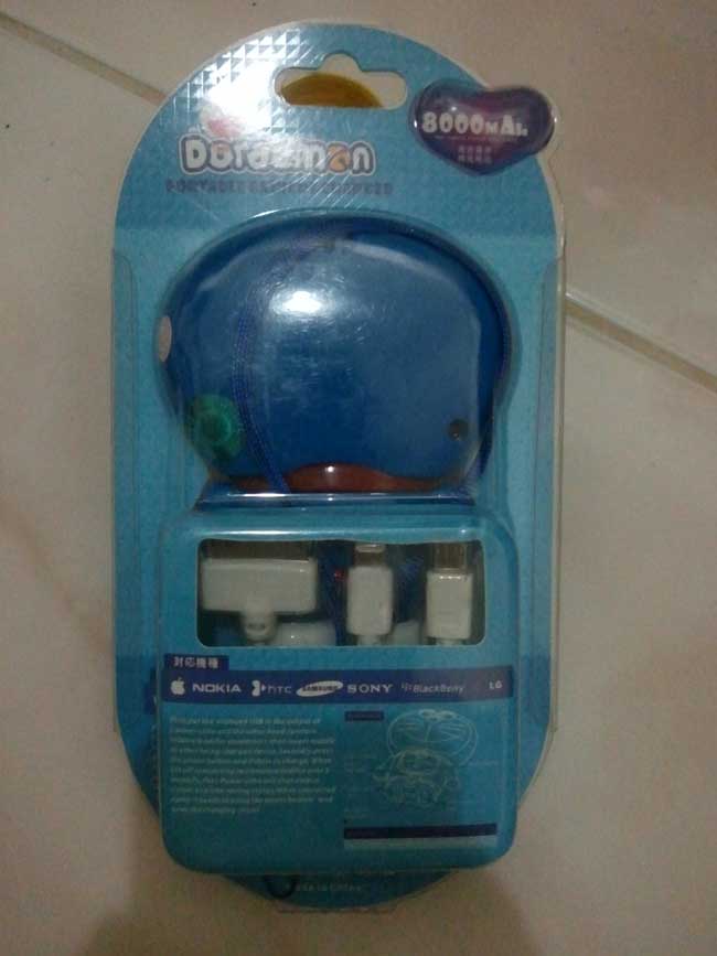 Power bank Doraemon 8000 mah 2 USB เป็นของใหม่ ราคาถูก