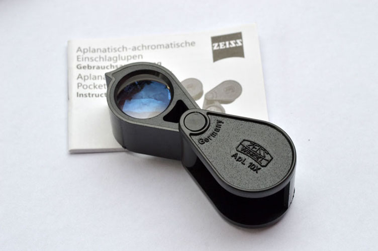 กล้องลาย Zeiss D80 เลนส์แก้วใส 3ชั้นเคลือบโค๊ดตัดแสง Achromatic Triplet Loupe ++ AAA++ซองหนัง ++