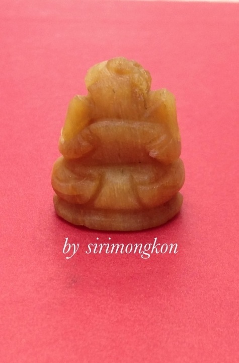 พระพิฆเนศลอยองค์(L) เนื้อไม้กลายเป็นหิน (Petrified Wood Cut Shape) จากพม่า งานHandmade(เคาะเดียว)#4