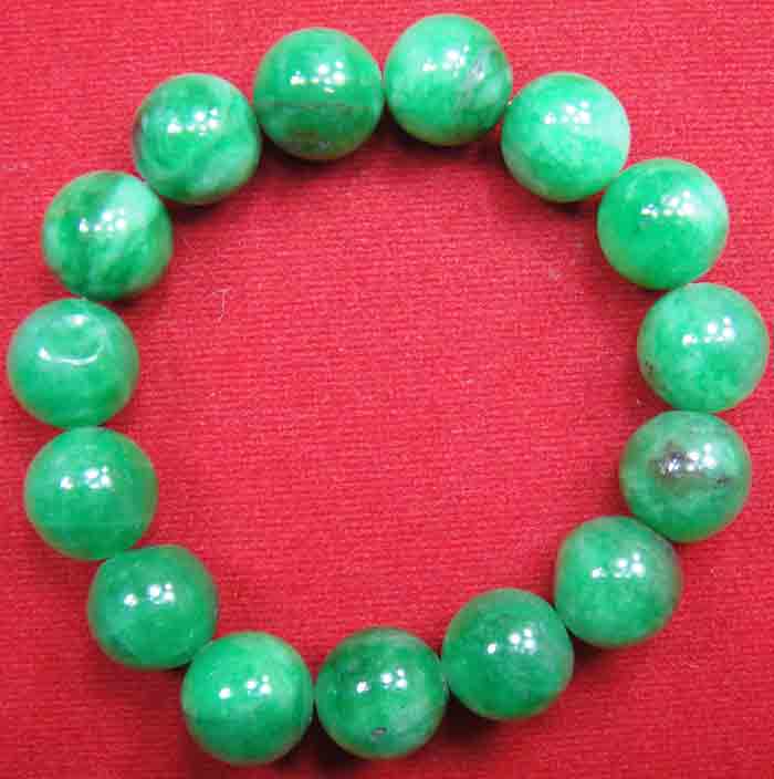 ***วัดใจ***สร้อยหินมงคลอเวนเจอรีน (Aventurine) ขนาดเม็ดใหญ่ๆ 13 มิล สวยๆ