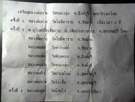 เหรียญหลวงพ่อจวน วัดเดิมบาง จ.สุพรรณบุรี ปี2515 หลวงพ่อกวย ปลุกเสก เลี่ยมกันน้ำพร้อมใช้