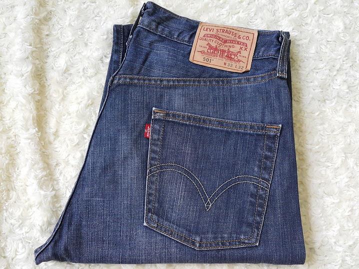 Levi's รุ่น 501-2642 ไซส์ 33นิ้ววัดจริง35.5นิ้ว ยาว 38นิ้ว Made in Mexico