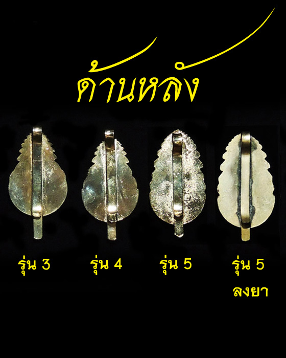 แหนบรุ่นต่างๆ (รุ่น1-รุ่น5) หลวงพ่อฤาษีลิงดำ วัดท่าซุง