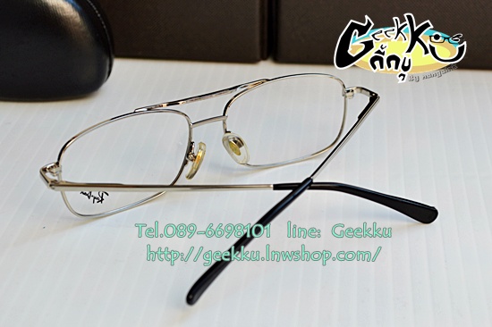 กรอบแว่น Ray Ban (RB6136) คลิปออน กรอบสีเงิน 