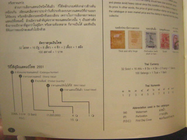 หนังสือ "คู่มือแสตมป์ไทย ฉบับสมบูรณ์ 2551" โดย สมชาย แสงเงิน หนา 275 หน้า 