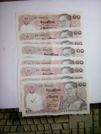 ธนบัตร 10 บาท 9 ฉบับ