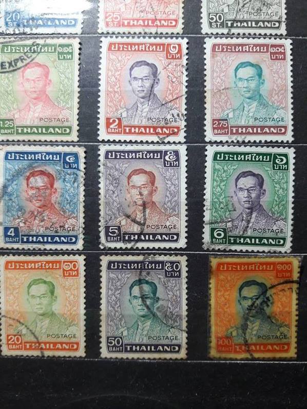 แสตมป์ในหลวง 10สต.-100บาท 