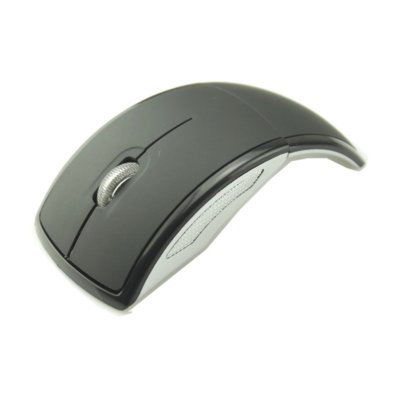 เคาะเดียว (210 บาท) เมาส์ไร้สายพับได้ 2.4 Ghz Optical Foldable Wireless Mouse สีดำ