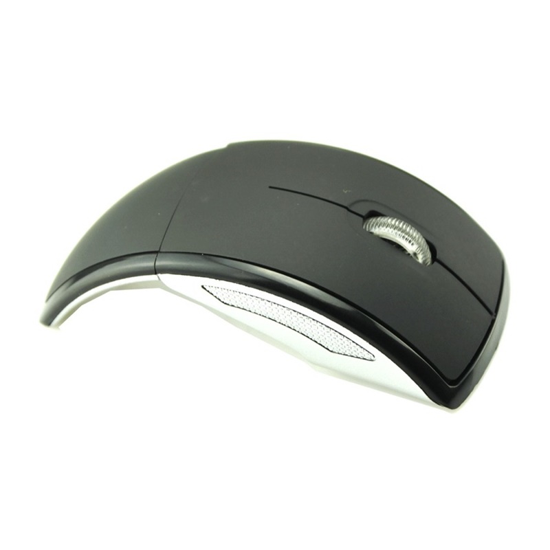 เคาะเดียว (210 บาท) เมาส์ไร้สายพับได้ 2.4 Ghz Optical Foldable Wireless Mouse สีดำ