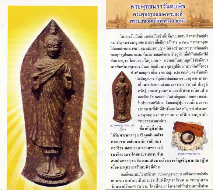 เคาะเดียว 199.- องค์ที่ 2 พระพุทธนราวันตบพิธ ผสมผงจิตรลดา + เส้นพระเกศาในหลวง