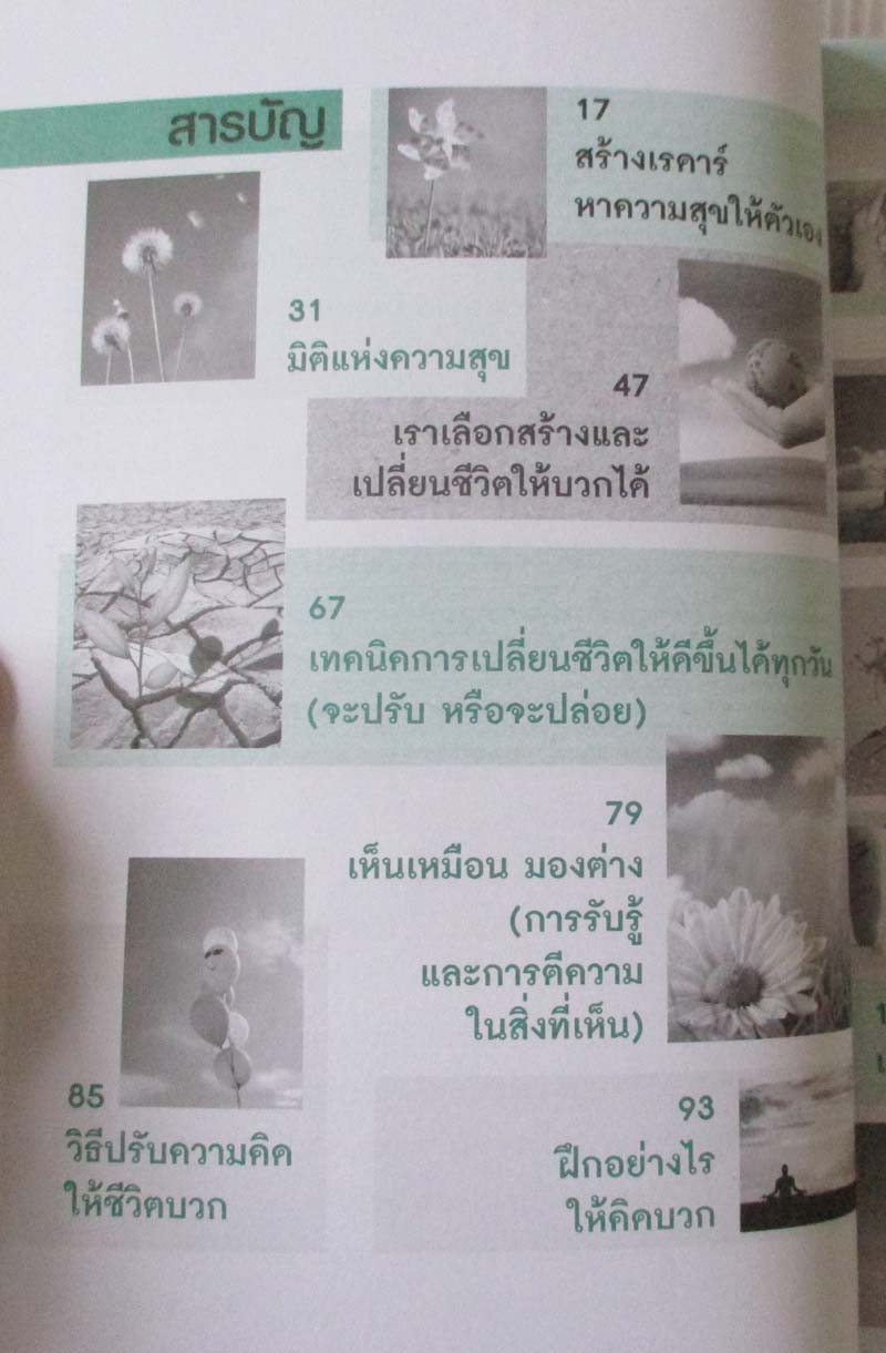  	 หนังสือปรับความคิด ชีวิตเปลี่ยนได้